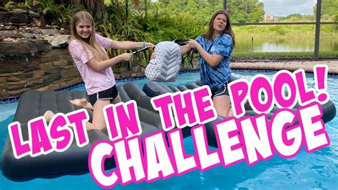 Pool Challenge Last to Leave the Pool || Part 2 || Taylor & Vanessa - YouTube