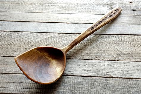 Handmade wooden ladle Handcrafted big spoons Rustic cooking | Etsy