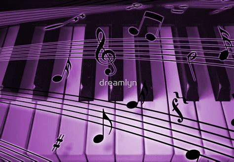 "Purple Piano Keyboard and Notes" by dreamlyn | Redbubble