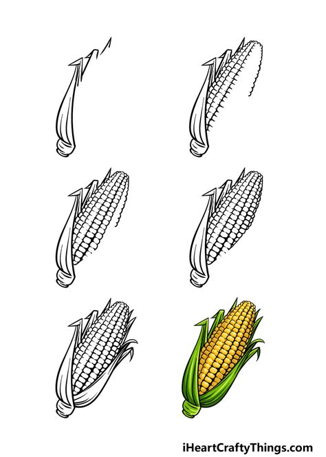 Corn Drawing For Kids