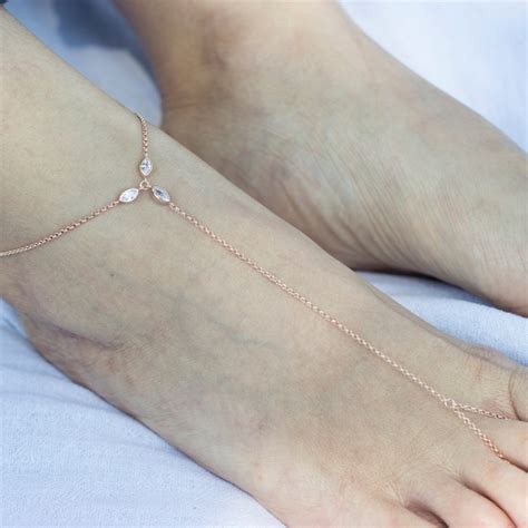 Anklet With Toe Ring - Etsy