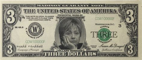 3 Dollars (Hillary Clinton) - ** Exonumia ** – Numista