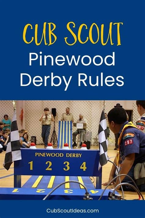 What Are the Official BSA Pinewood Derby Rules? ~ Cub Scout Ideas