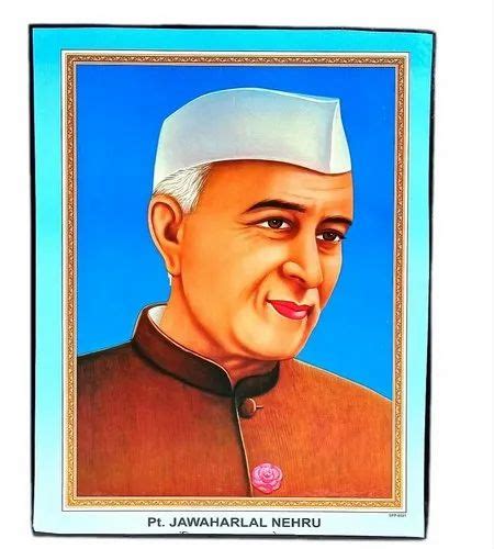 Particle Board Pt Jawaharlal Nehru Photo Frame, For Education Purpose, Size: 15" x 19" (38cm x ...