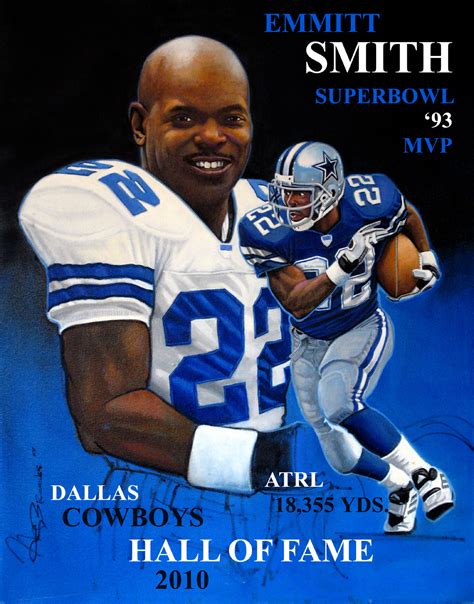 the sports art of h. edward brooks: Emmitt Smith, Dallas Cowboys, 2010 ...