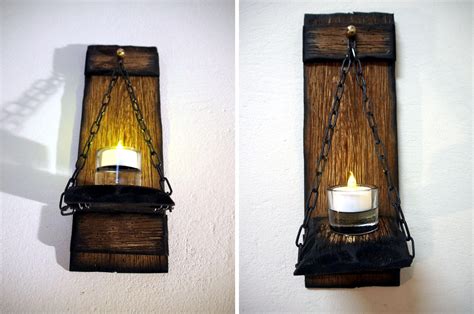 Rustic Candle Sconces Set of 2 Primitive Country Home | Etsy