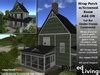 Second Life Marketplace - Blushed Living - Wrap Porch w/Screened Room (Continental LH)
