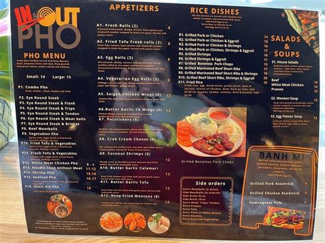 Menu at Pho 175 Mill Creek pub & bar, Everett