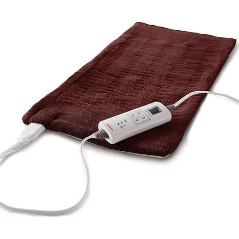 Sunbeam 002013-511-000 Xpressheat Heating Pad, Burgundy, 12 x 24-inches - Walmart.com - Walmart.com