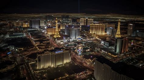 Las Vegas Aerial View Of Strip At Night Backgrounds | JPG Free Download ...