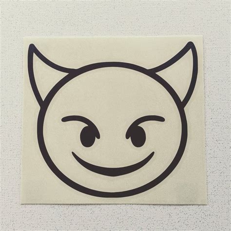 Devil Face Devil Emoji Devil Decal Devil Evil Face Evil - Etsy