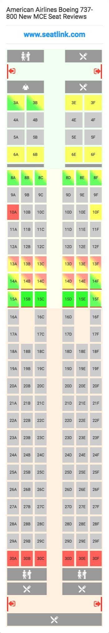 American Airlines Boeing 737-800 New MCE (738) Seat Map | Alaska airlines, Airlines, Boeing