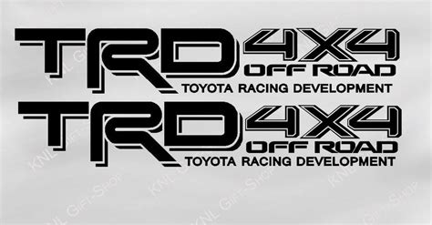 TRD Toyota Truck Tacoma 4x4 Off road Vinyl Decals (2 Sets) – www.KNLGiftShop.com