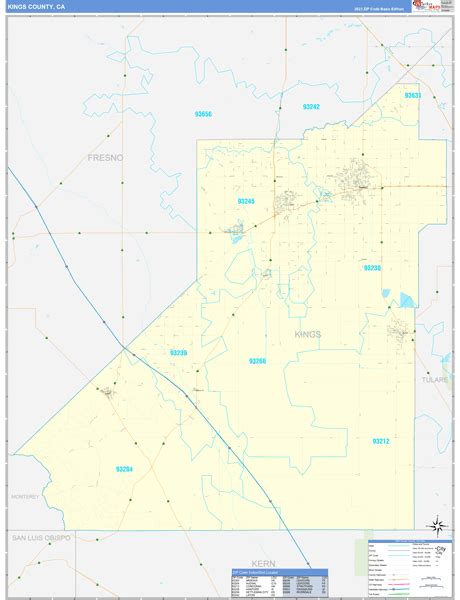 Digital Maps of Kings County California - marketmaps.com