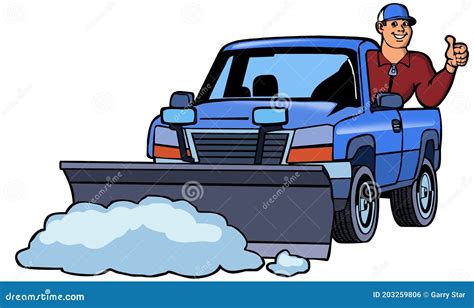 Snow Plow Truck Illustration Cartoon Art | CartoonDealer.com #203259806