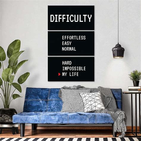 Difficulty Level Wall Art | Digital Art