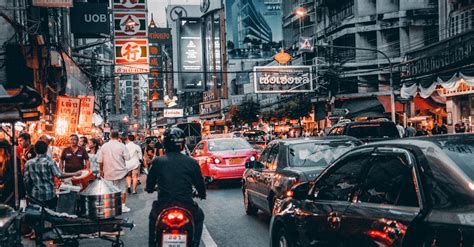 Crowded Street With Cars Passing By · Free Stock Photo