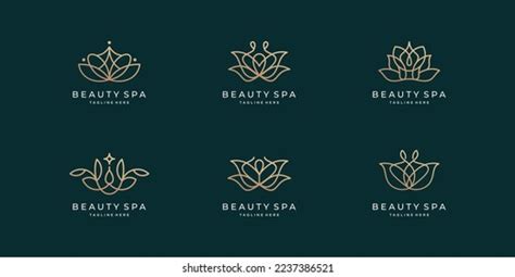 Collection Beauty Spa Logo Minimalist Line Stock Vector (Royalty Free ...