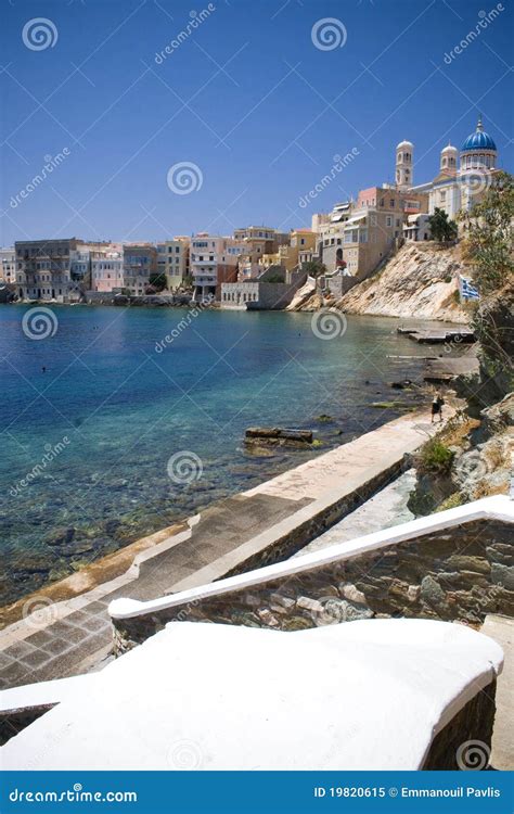 Syros island stock image. Image of people, greece, cyclades - 19820615