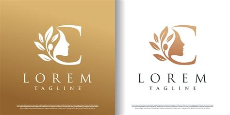 Premium Vector | Woman beauty logo icon with letter c concept design Premium Vector