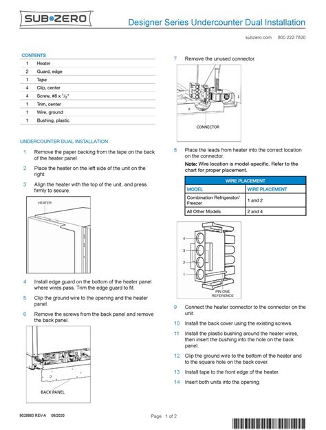 SUB-ZERO DESIGNER SERIES INSTALLATION Pdf Download | ManualsLib