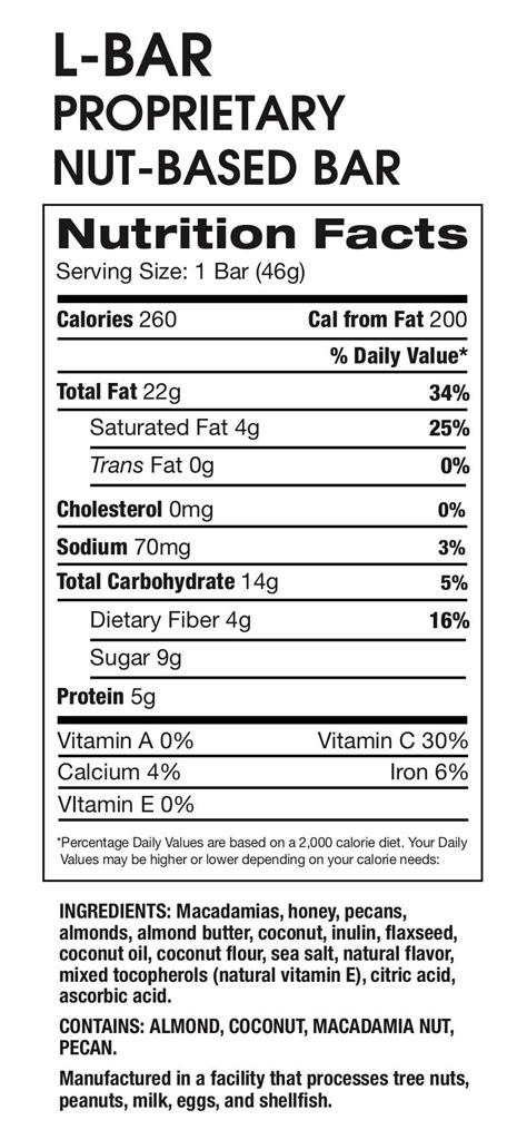 ProLon Ingredients and Nutritional Information - ProLon® Professional