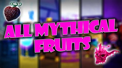 All Mythical Fruits Showcase | Fruit Battlegrounds Roblox - YouTube