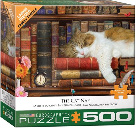 Buy Eurographics The Cat Nap (500 Piece Jigsaw Puzzle) and other ...