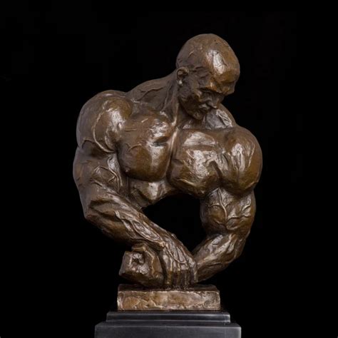 Nouveau Art Bronzes Antique Statue Abstract Muscle Man Sculpture Collections for Body Builder ...