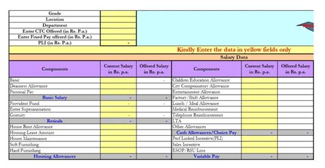 Salary Calculator Template | Excel Templates | Excel Spreadsheets