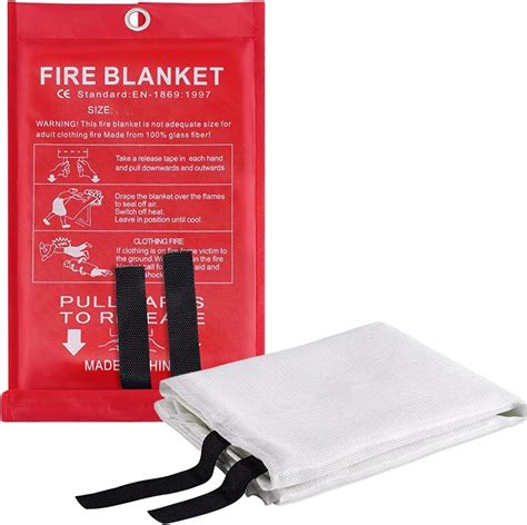 Amazon.com: CEVAN Fire Blanket for Home and Kitchen | 1x1m Fire ...