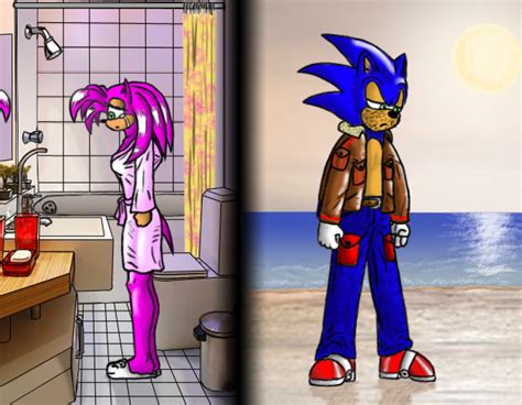 Sonic Amy sadness colored by RealRemainder on DeviantArt