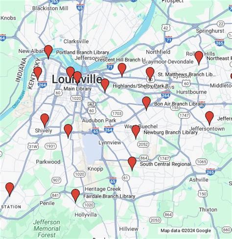 Louisville Free Public Library Locations - Google My Maps