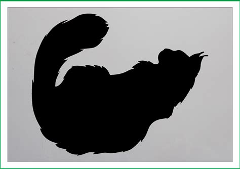 FLUFFY CAT SILHOUETTE mylar Stencil 190 micron Mylar A4 A3 A2 | Etsy