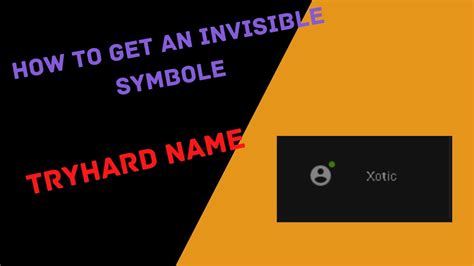 How to get an invisible symbole in your fortnite name or any other game - YouTube