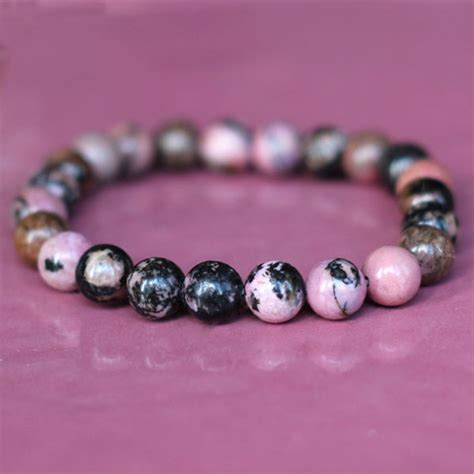 Natural Pink Rhodonite Bracelet | Oh Lou Lou! | 100% Organic Cosmetics ...