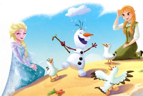 Olaf with Elsa and Anna - Olaf and Sven Photo (38422075) - Fanpop