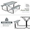 Amazon.com: Moccha Picnic Table Bench Set - Portable Plastic Picnic ...