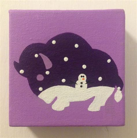 Buffalo Snow Painting - Etsy