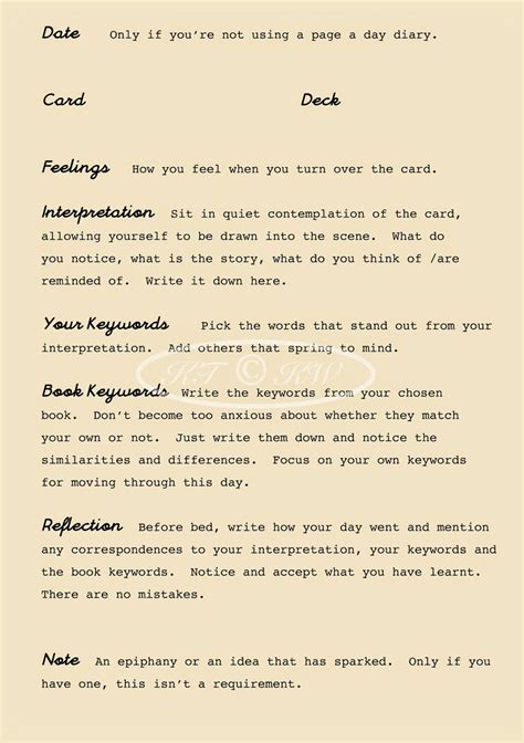 Kaleidoscope Tarot: Journalling - Writing about your Daily Card - a ...