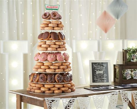 Assorted Tower | Krispy kreme wedding cake, Krispy kreme, Chocolate fountains