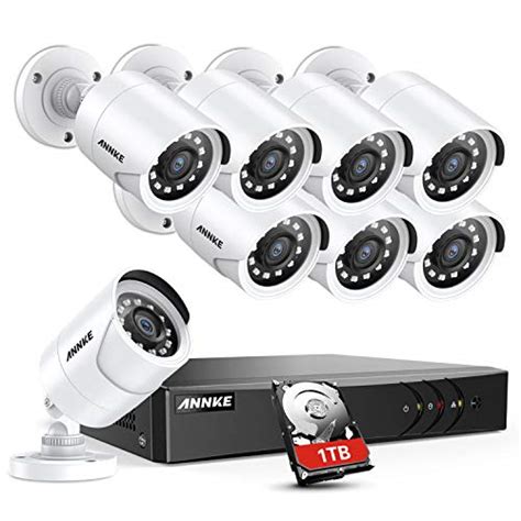 ANNKE 8CH Security Surveillance System H.264+ 1080P Lite Wired DVR and ...