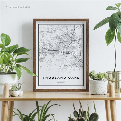 Thousand Oaks Map Print Thousand Oaks Street Map California | Etsy