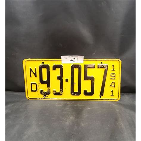 1941 NORTH DAKOTA LICENSE PLATE