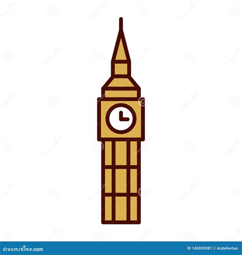 Cartoon Big Ben Emoji Icon Isolated Royalty-Free Stock Photo | CartoonDealer.com #145039281