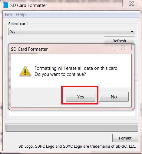 Using SD Formatter Tool to restore full capacity on SDHC/SDXC cards