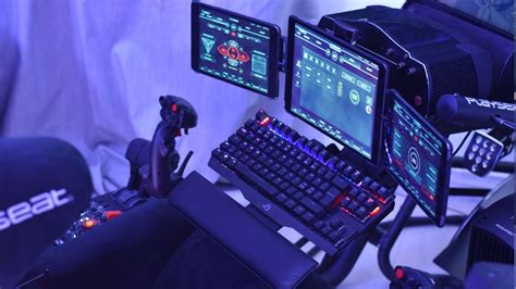 This gaming setup is the ultimate flight and racing sim battlestation ...