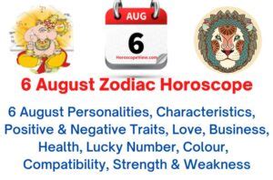 August 6th Zodiac Birthday Personality