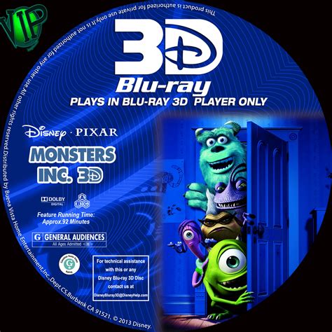 MONSTERS INC BLU RAY 3DCAPAS BIL