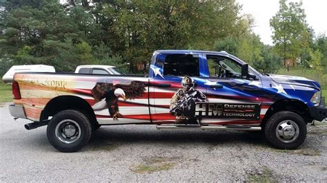 american flag full truck wrap - Shayne Longo